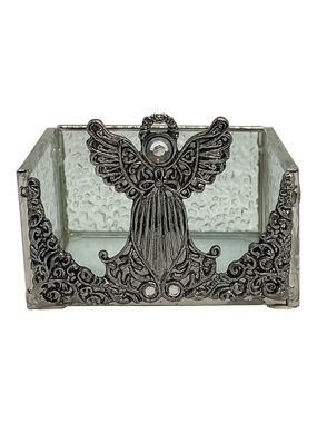Dicksons Pewter Angel Textured Glass & Metal
Accessories Trinket Box